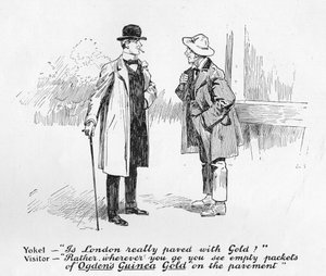 Annonce for Ogdens Guinea Gold Cigaretter, fra The Graphic, 19. juli 1902 af English School