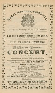 Annonce for Vauxhall Gardens, London af English School
