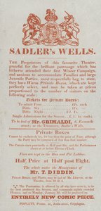 Annonce for Sadlers Wells Theatre af English School