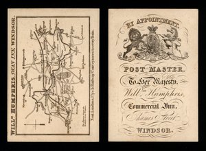 Werbung für das Swan Inn, Windsor, Berkshire, Wirt William Humphries von English School