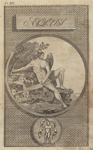 Aeolus, gammel romersk gud for vindene (gravering) af English School