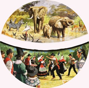 Afrikansk vandhul og landsbydans af English School