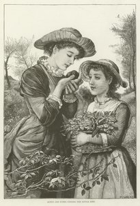 Agnes and Ethel finding the little bird  af English School