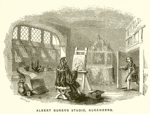 Albert Durers Studio, Nürnberg af English School