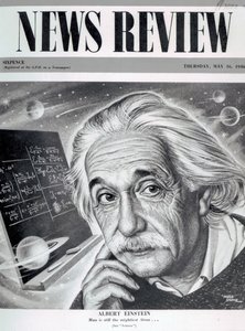 Albert Einstein på forsiden af 
