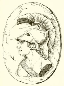 Alkibiades, fra en antik skulptur (kobberstik) af English School