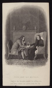 Alexander Pope og hans mor af English School