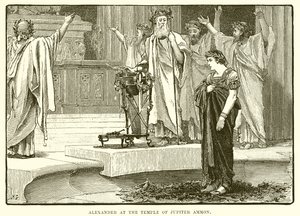 Alexander ved Jupiter Ammons tempel af English School