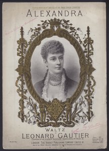 Alexandra, en vals af Leonard Gautier (farve litho) af English School