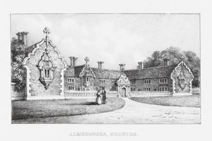 Almshouses, Chenies (gravering) af English School