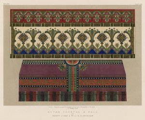 Altar Frontal og Pall af Mrs Jones og Willis, Birmingham af English School