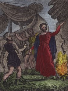 Selvom skibet, som Paul sejlede i, ... (farvet indgravering) af English School