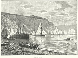 Alum Bay (indgravering) af English School