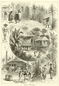 Amerika, Vestindien (gravering) af English School