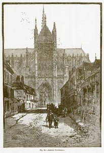 Katedralen i Amiens (gravering) af English School