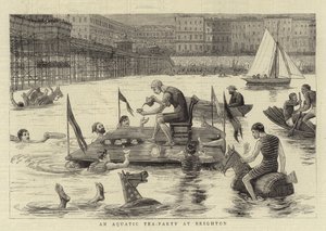 Eine aquatische Teegesellschaft in Brighton von English School