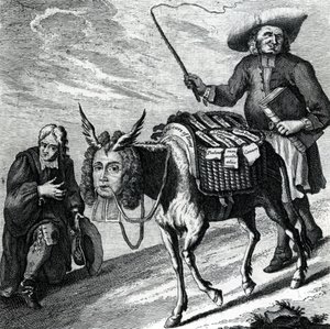 Et æsel fyldt med kirkelige præferencer, 1737 af English School