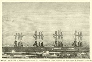 An Effect of Mirage observeret af kaptajn Scoresby, mens han sejlede ud for Grønlands kyst i 1822 af English School