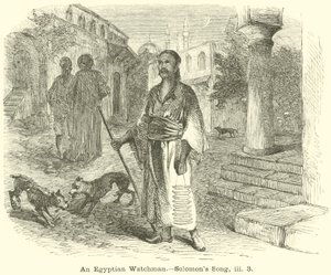 An Egyptian Watchman, Salomons sang, iii, 3 af English School
