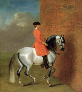 An Exercise in Haute Ecole: The Passage to the Left along a Wall, efter John Venderbank (1694-1739) tidligere tilskrevet James Seymour (1702-52)