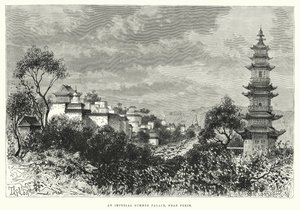 Et kejserligt sommerpalads, nær Pekin (gravering) af English School