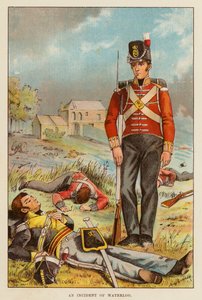 An Incident of Waterloo (farve litho) af English School
