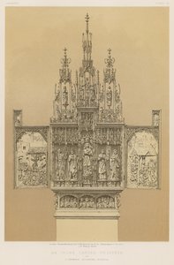 En elfenbensudskåret triptykon af T Gremser, Augsburg, Bayern af English School