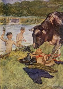 En uforudset gæst (farve litho) af English School