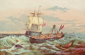 En gammel tid havkamp - Forfatningen og Guerriere af English School