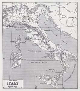 Det gamle Italien (litho) af English School