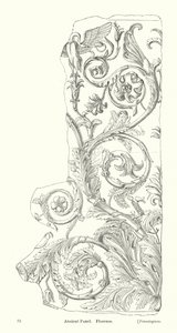 Ancient Panel, Firenze (gravering) af English School