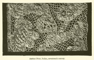 Antike Spitze, italienisch, siebzehntes Jahrhundert