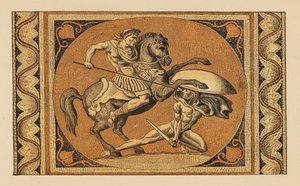 Det gamle Rom: I kamp med Iceni (farvelitografi) af English School