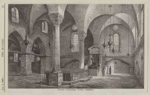 Ancient Synagogue, Worms, Tyskland (gravering) af English School