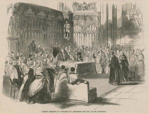 Gammel ceremoni med aflæggelse af ed udført i Guildhall af English School