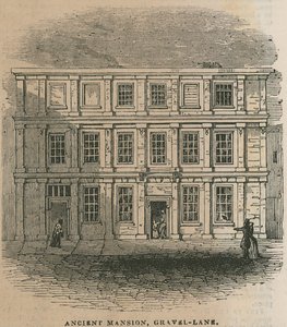 Gammelt palæ, Gravel Lane, London af English School