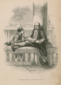Anderson læser Bibelen for Jack; illustration fra Poor Jack af Frederick Marryat af English School