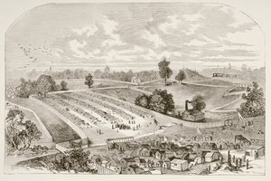 Andersonvillen vankila (litho) af English School