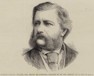Andrew Barclay Walker, Esquire, borgmester i Liverpool, grundlægger af et kunstgalleri til en pris af £20000 (gravering) af English School
