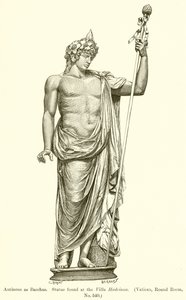 Antinøs som Bacchus. Statue fundet ved Villa Hadriana. (Vatikanet, rundt værelse, nr. 540) af English School