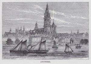 Antwerpen (gravering) af English School