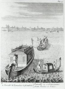 At nærme sig Venedig ad vandet fra Padua, fra nogle observationer foretaget under rejser gennem Frankrig, Italien osv. i årene 1720-22 af Edward Wright, udgivet 1730 af English School