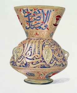Arabisk lampe, plade VIII fra et album af slutningen af det 19. århundrede med mønstre af glasvarer