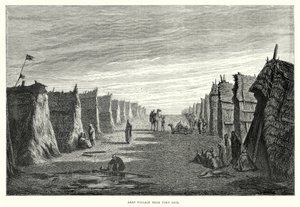 Arabisk landsby nær Port Said (gravering) af English School