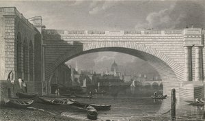 Arch of Waterloo Bridge af English School