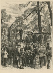 Ærkebiskop Manning taler til mødet i Hyde Park af English School