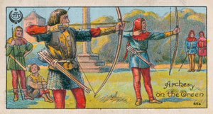 Bueskydning på det grønne område (chromolitho) af English School