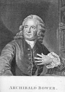 Archibald Bower, graveret af J. Hollonray af English School