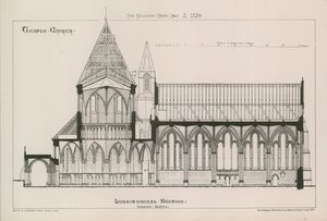 Arkitektonisk udsigt over Temple Church af English School