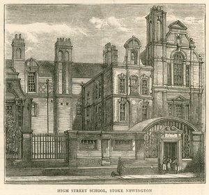 Arkitektur af London School Board: High Street School, Stoke Newington, London af English School